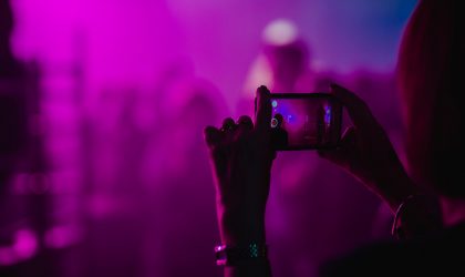 Person taking video on smartphone