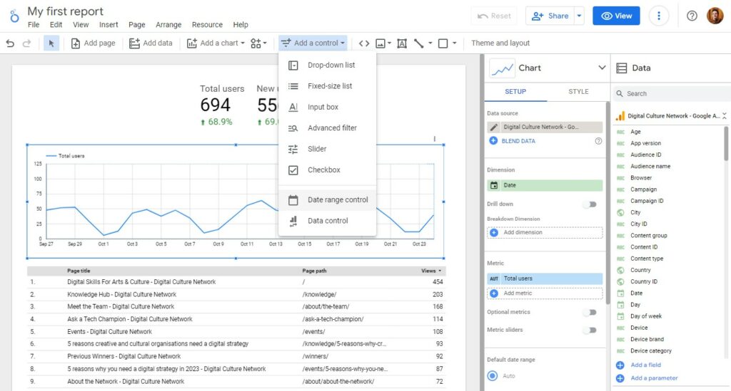 Getting started with Google Looker Studio - Digital Culture Network
