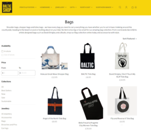 Snapshot of Baltic Shop website products 