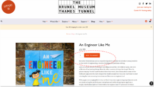 Snapshot of the Brunel Museum website