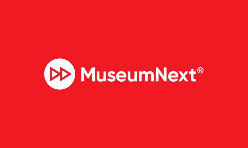Museum next logo in with a red background and white writing.