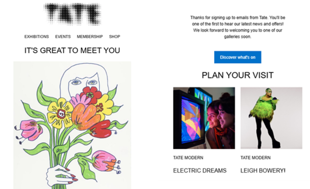 Screengrabs from The Tate website